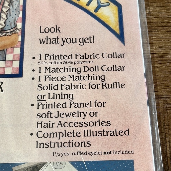 1988 Honey Bunny Kids Designer Collar Kit Daisy Kingdom Country Blue Ducks #5025 - Picture 8 of 9